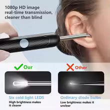 Visual Ear Cleaner with Camera Ear Wax Removal Tool and 6 Ear Spoons Earwax Removal Ears Care