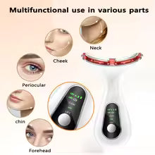 Neck Facial Lifting Device EMS Microcurrent LED Photon Therapy Vibration Face Massager Anti Wrinkles Tightening Skin Care Tools