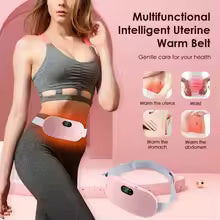 Electric Heating Pad Menstrual Cramp Massager Belt Women Period Care Hot Compress Device Vibration Abdominal Ulter Warmer Belt