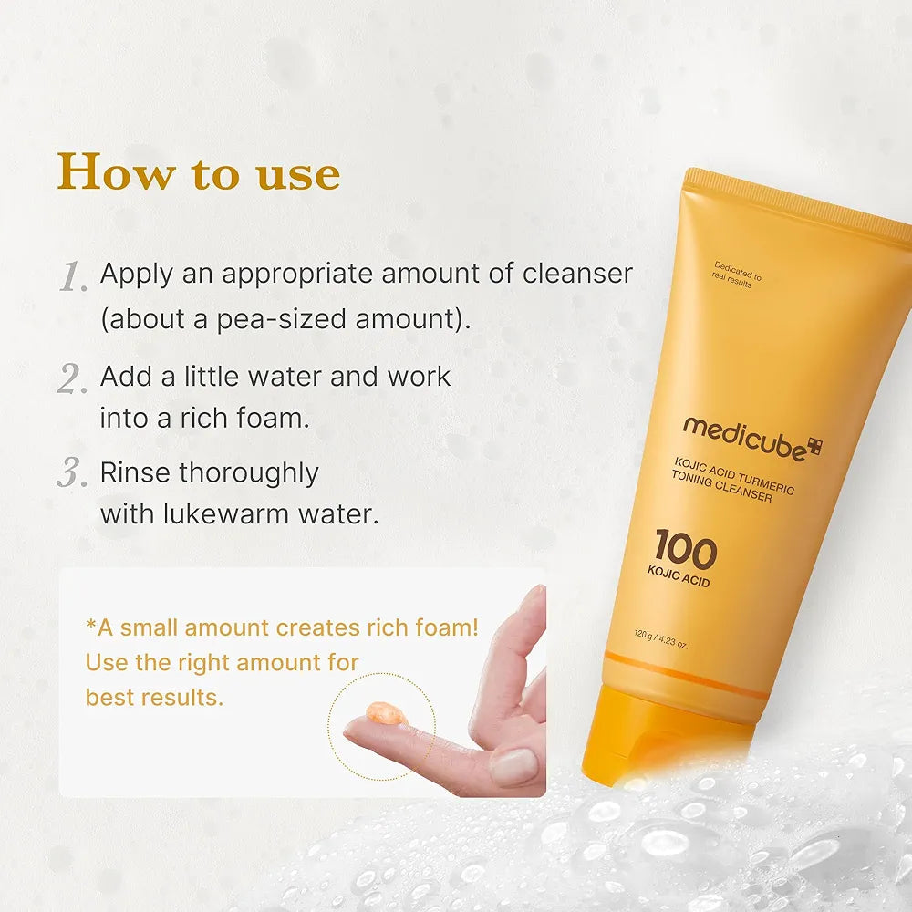 Medicube Kojic Acid Turmeric Toning Whip Cleanser