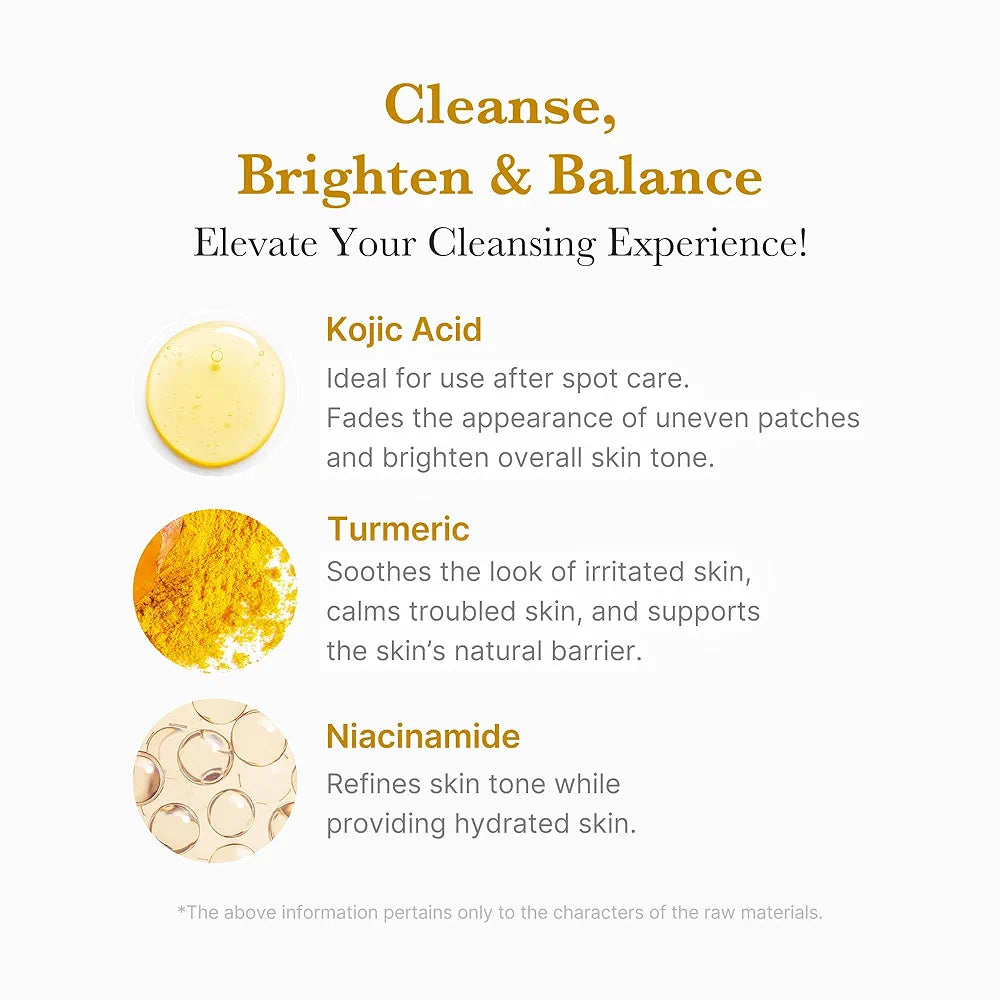 Medicube Kojic Acid Turmeric Toning Whip Cleanser