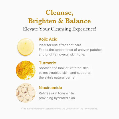 Medicube Kojic Acid Turmeric Toning Whip Cleanser